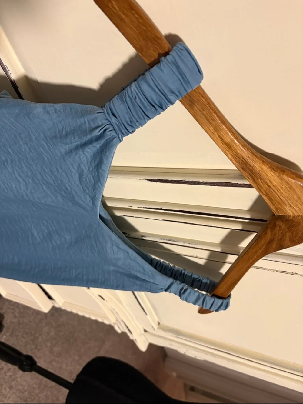 1. State Dusty Blue V-Neck Ruched Strap Camisole - Picture 2 of 4